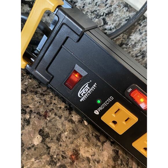 CRST 12-Outlet Surge Protector Power Strip w/ Individual Switches 27” - Picture 2 of 10